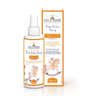 Bio baba naptej spray SPF50+ fizikai és aromatikus UV szűrővel 100 ml - Helan - Sole Bimbi