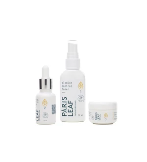 Blemish Control Arcápolási Rutin Szett - Illatanyagmentes formulával pattanásos, ekcémás és rosaceás bőrproblémákra - Paris Leaf Blemish Control Arcápolási Rutin Szett - Illatanyagmentes formulával pattanásos, ekcémás és rosaceás bőrproblémákra - Paris Leaf