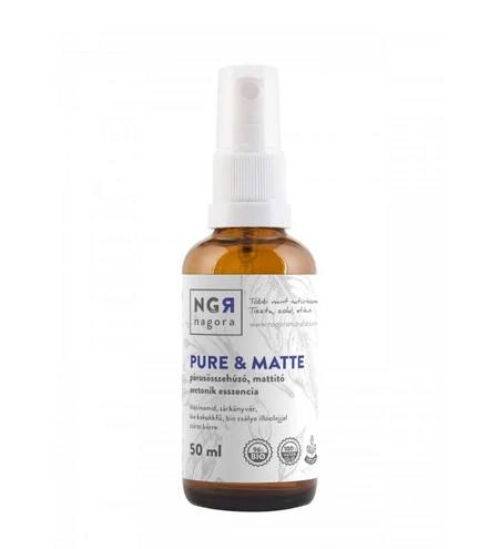 Pure &amp; matte pórusösszehúzó, mattító arctonik zsíros bőrre 50 ml - Nagora
